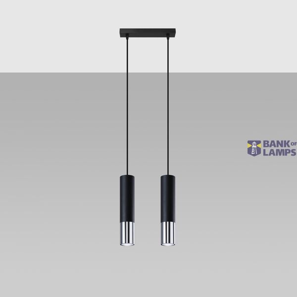 HANGING LAMP LOOPEZ 2 BLACK/CHROME GU10 2X40W IP20 image 3