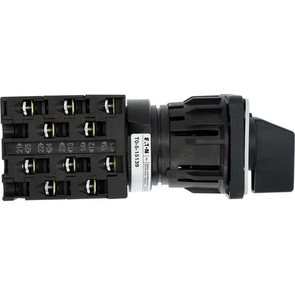 T0-5-15139/EZ Step switches, T0, 20 A, centre mounting, 5 contact unit(s), Contacts: 10, 45 °, maintained, Without 0 (Off) position, 1-5, Design number 15139 image 20