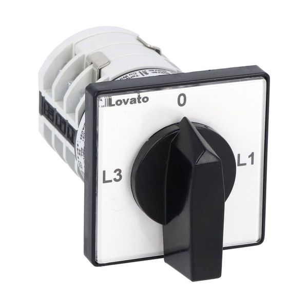 Rotary cam switch 7GN series, ammeter switch 20A, for front mounting with black handle, front plate 48X48mm image 1