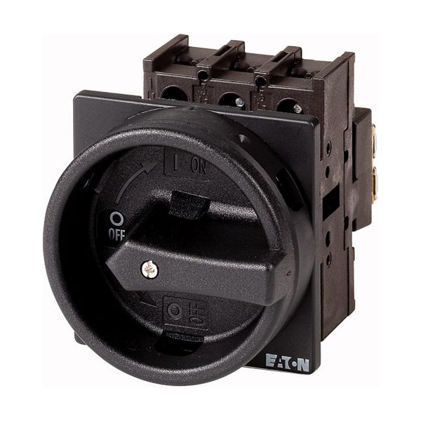 P1-32/EA/SVB-SW/N/HI11 Main switch, P1, 32 A, flush mounting, 3 pole + N, 1 N/O, 1 N/C, STOP function, With black rotary handle and locking ring, Lockable in the 0 (Off) pos image 3