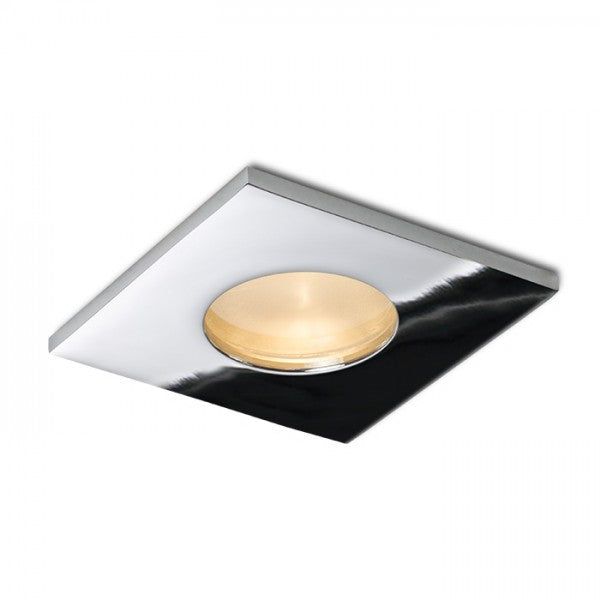 SPLASH SQ recessed chrome 230V LED GU10 8W IP65 image 1