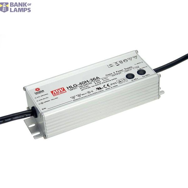 Mean Well LED driver constant voltage, constant current 40.32 W 0.84 A 48 V/DC 3 in 1 dimmer function, furniture approval, outdoor, PFC circuit, dimmable, overload protection, overvoltage, mounting on flammable surfaces 1 piece. image 1