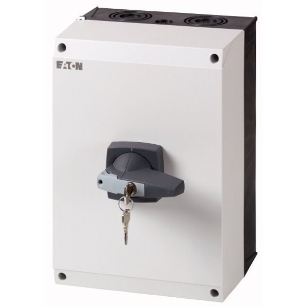 DMM-125/3/I5/C-G Switch-disconnector, DMM, 125 A, 3 pole, with grey knob, cylinder lock, in CI-K5 enclosure image 1