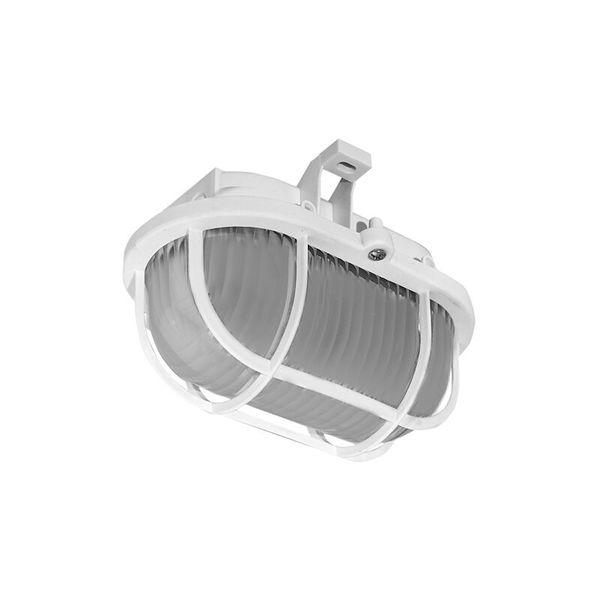 OVAL 60 plastic white mat. image 1