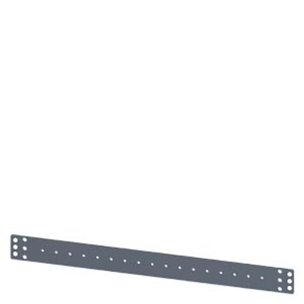 SIVACON, Universal holder for 19 components, f. cable channel, DIN, C rail, 1 HU, zinc-plated image 1