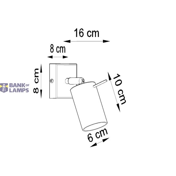 RING BLACK WALL LAMP WITH SWITCH GU10 1X40W IP20 image 8