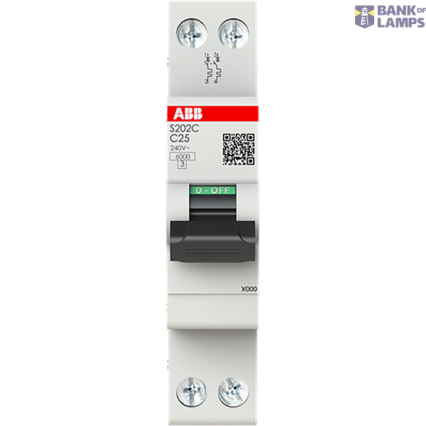 S202C-C25 Compact MCB S200C 2P 25A Curve C 6kA image 1