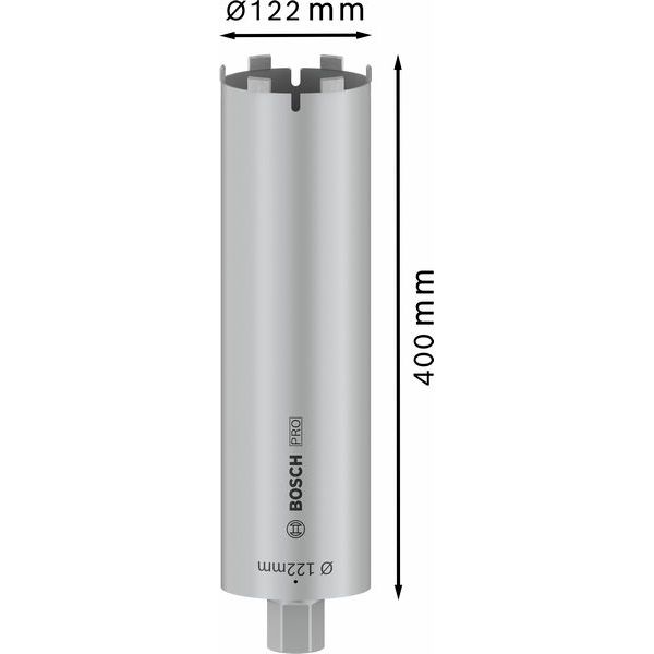 Diamond dry core cutter 1 1/4" UNC Best for Universal 122 mm, 400 mm, 6 segments, 11.5 mm image 1