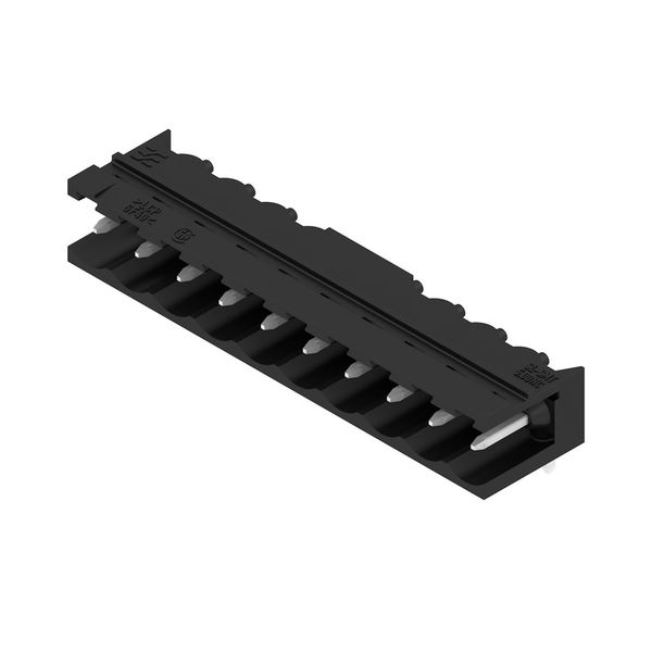 PCB plug-in connector, male header, open side, THT/THR solder connection, 5.00 mm, Number of poles: 10, 90°, Solder pin length (l): 3.2 mm, tinned, black, Box image 3