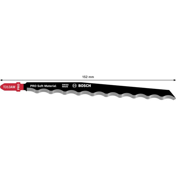 PRO Soft Material T313AW Jigsaw Blade 3 pcs. image 2
