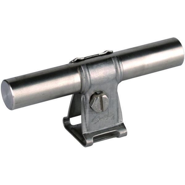 Rod holder with claw StSt for Rd 13-16mm for wall mounting, hole 6.5mm image 1
