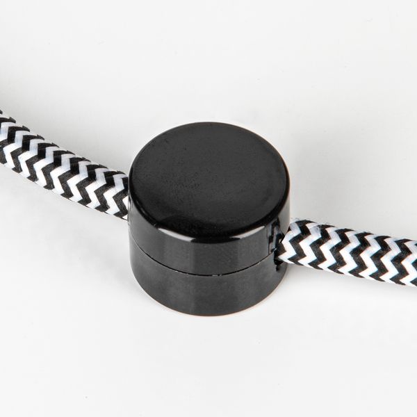 Wall Cord Grip Round Plastic Black image 1