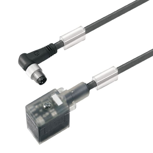 Valve cable (assembled), 90&deg; plug - valve plug, Industrial design B (11 mm), M8 = none, Cable length: 1.5 m, PUR, black image 3