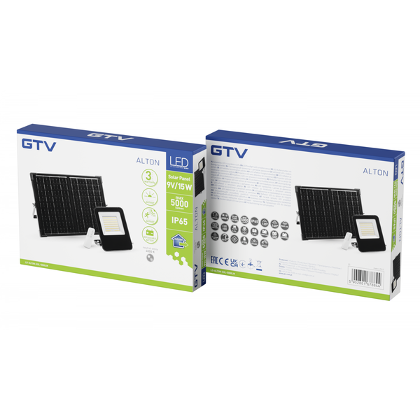 ALTON Solar Floodlight with Motion Sensor, LED, 5000lm, 4000K, 12000mAh replaceable, IP65, remote control image 1