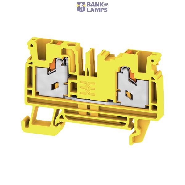 Feed-through terminal block, SNAP IN, yellow, 4 mm², 32 A, 1000 V, Num image 1