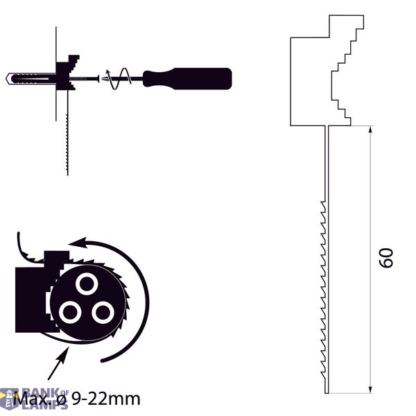 Black strap holder - "UP 22" UV 50 pcs. image 1