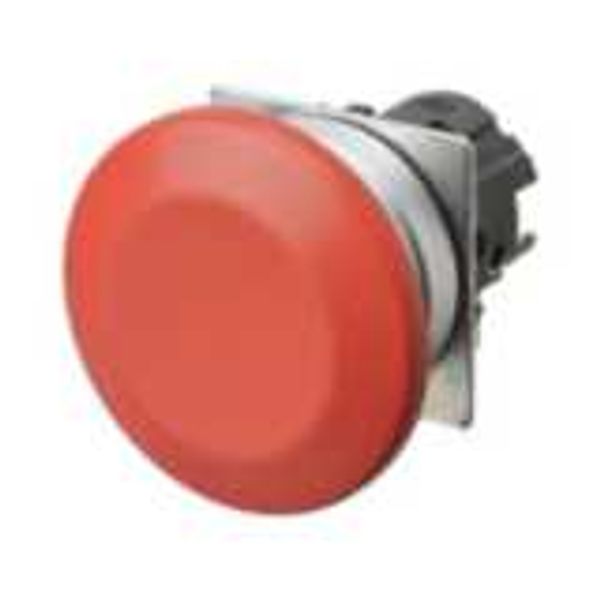 Pushbutton A22NZ Ã˜22, bezel brushed metal, MUSHROOM, MOMENTARY, CAP CO A2270127A image 2