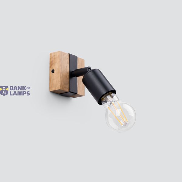 WALL LAMP ZUCA BLACK E27 1X15W IP20 image 5