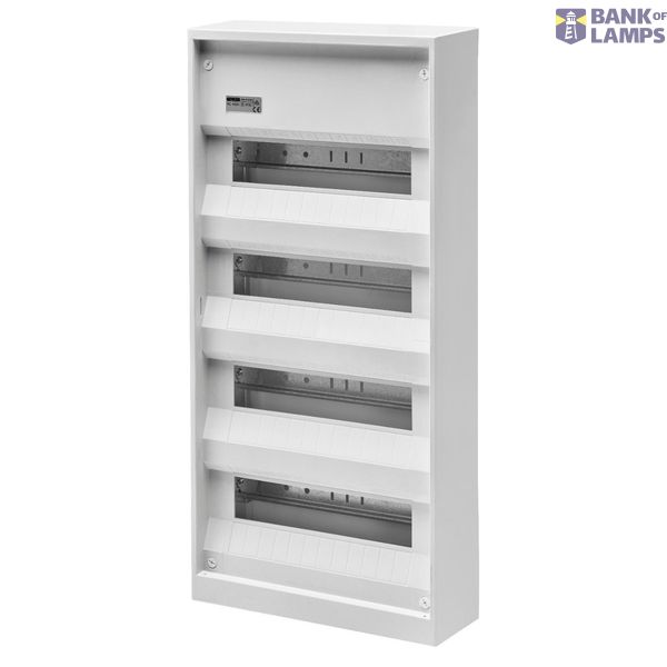 SURFACE MOUNTING ENCLOSURE - GERMAN STANDARD -WITH TERMINAL BLOCK - 48 (12X4) MODULES - IP30 image 1