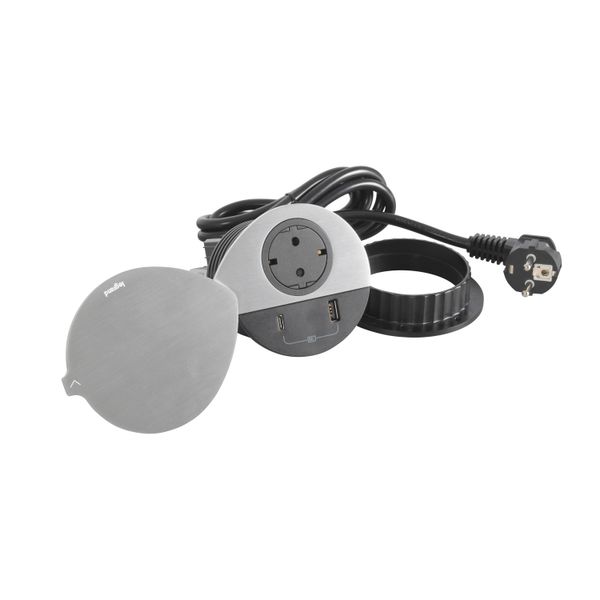 DISQ80 COVER SOCKET SCH USB A+C 2M CORD image 1