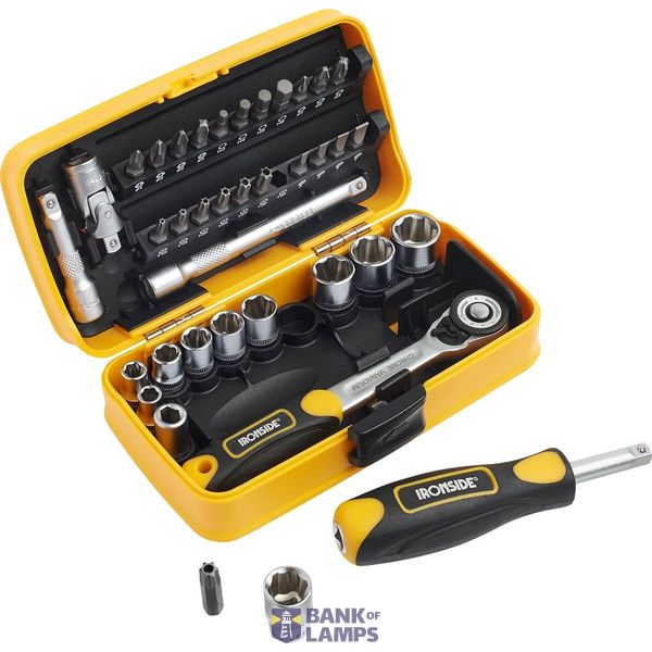 Socket wrench set Ironside 38-piece + bits image 1