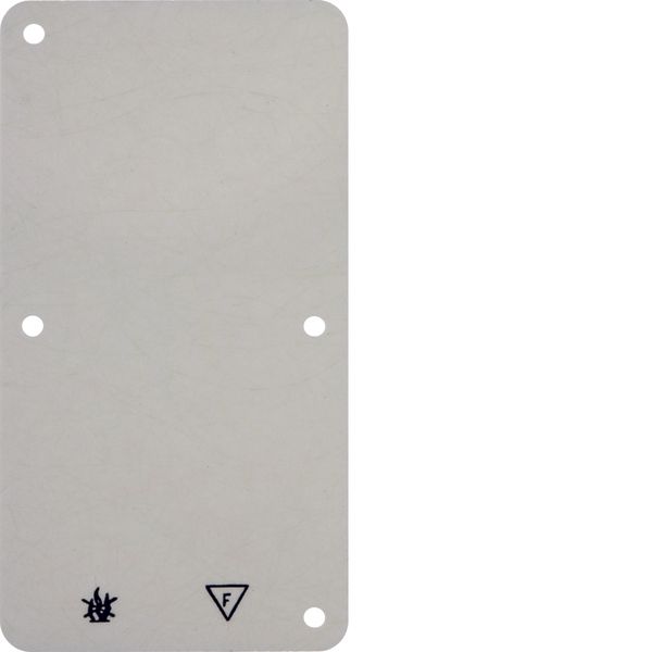 Base plate 2gang, self-extinguishing, surface-mtd, white image 1
