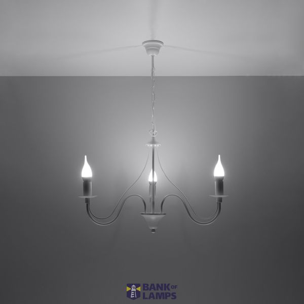 MINERVA CHANDELIER 3 WHITE E14 3X40W IP20 image 3
