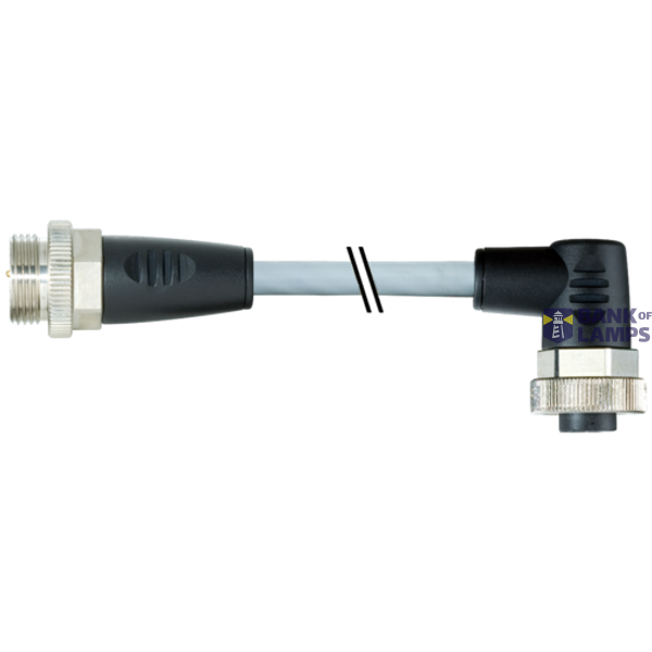 7/8'' male 0° / 7/8'' female 90° PUR 5x1.5 gy UL/CSA+drag ch. 10m image 1