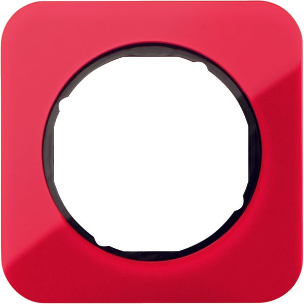 Frame 1gang, R.1, red trans./black glossy, acrylic image 1