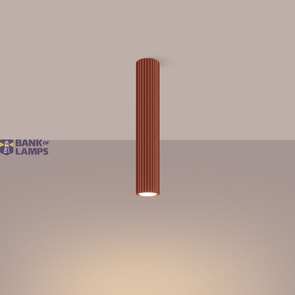 SURFACE-MOUNTED CYLINDRICAL TUBE WITH ELEGANT PATTERN, CARBON SERIES RED OCHRE GU10 image 7