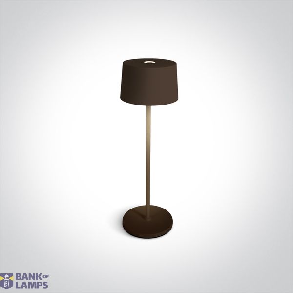 BROWN 3,3W WW TABLE LAMP RECHARGEABLE USB IP65 DIMMABLE image 1