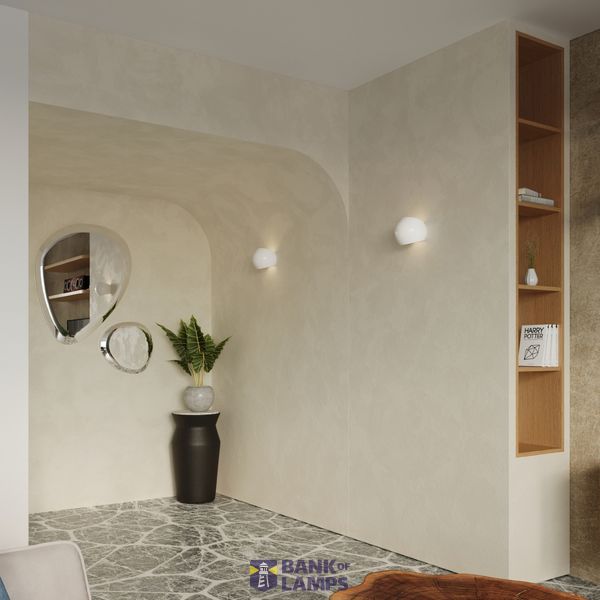 WALL LAMP VARNISHED GLOBE WHITE GLOSS E27 1X60W IP20 image 8