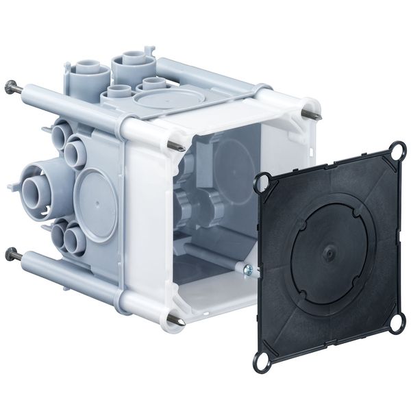 Junction casing flush-mounted socket for corrugated conduits, 115x115x150 mm image 1