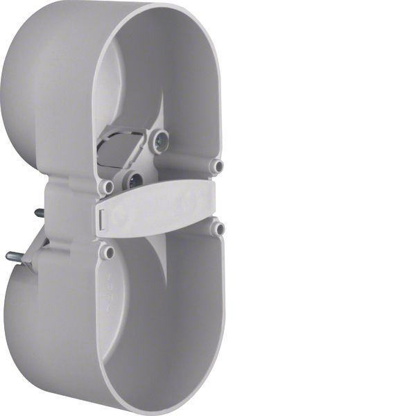 Contact protection box 2gang, Integro module inserts, grey image 1