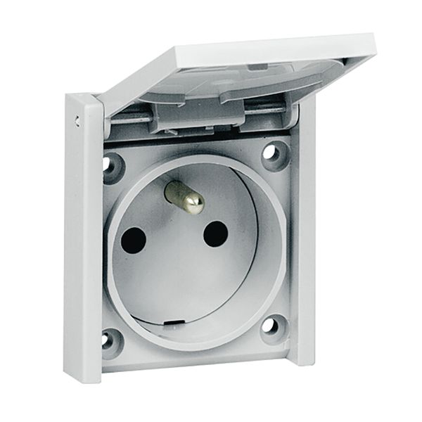 SOCKET 2P+T IP44 FOR PANEL image 1