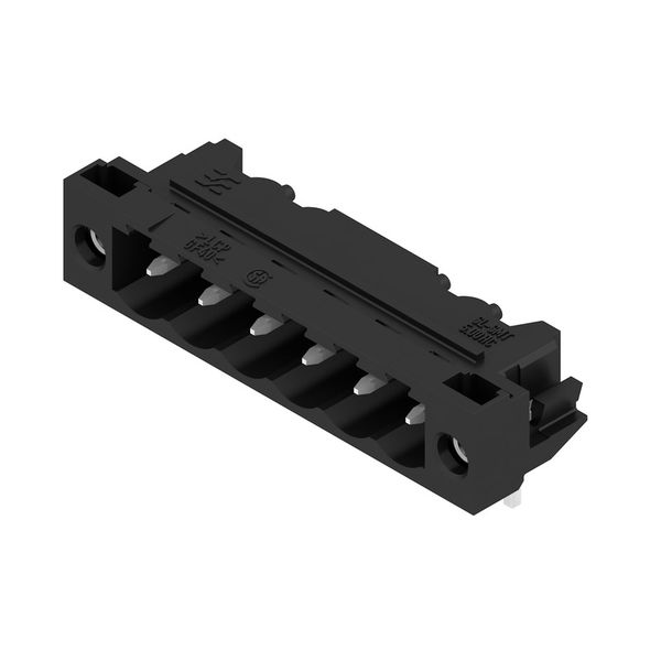 PCB plug-in connector, male header, Solder flange, THT/THR solder connection, 5.00 mm, Number of poles: 6, 90°, Solder pin length (l): 3.2 mm, tinned, black, Box image 2