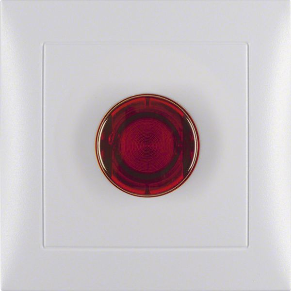 Push-button complete f. stairway light, screw term., S.1, p.white, mat image 1