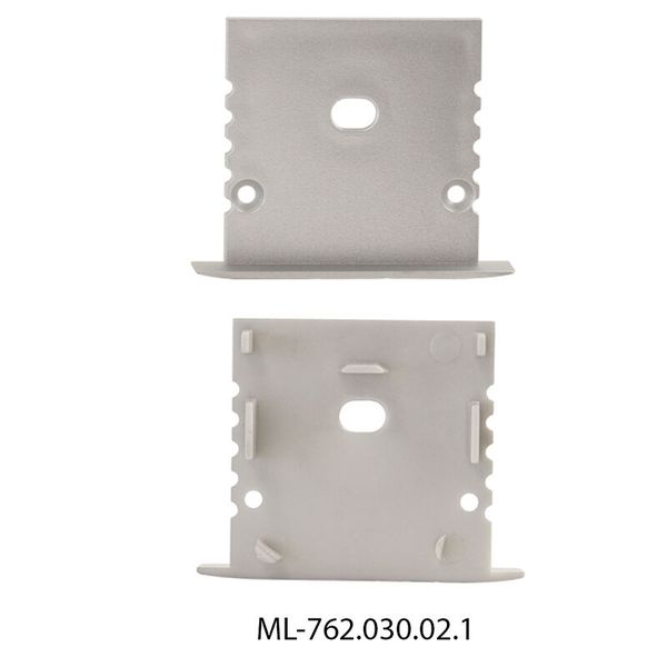 End cap with hole for AE, silver color, 1pc image 1