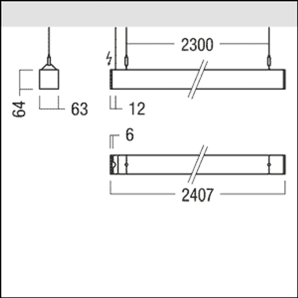 LINCOR DI D 10000-830 L24 LDE ASQ1 SR - LED pendant luminaire image 2