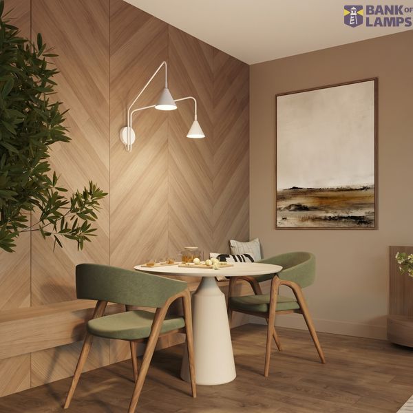 Wall lamp NOX 2 white with a switch image 6