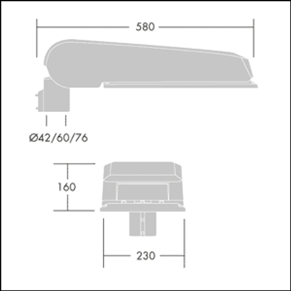 CQ 48L50 740 NR BS 3550 CL2 M60 GY-S - LED road lighting luminaire image 3