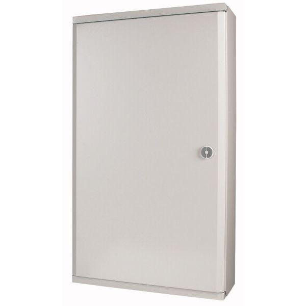 BP-O-800/12-C-W Surface-mount service distribution board with three-point turn-lock, including DIN rails, front plate with 45-mm cutout, W = 800 mm, H = 1260 mm white image 1