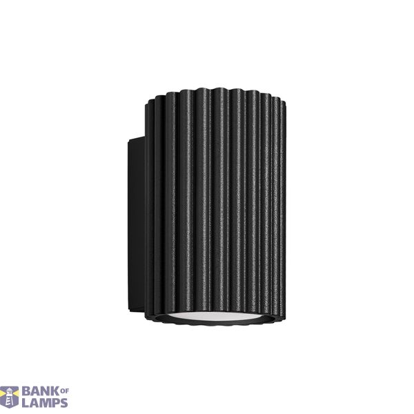 STYLISH BLACK WALL LAMP FOR HALLWAY FROM THE CARBON SERIES, GROOVED, GU10 LAMPSHADE image 6