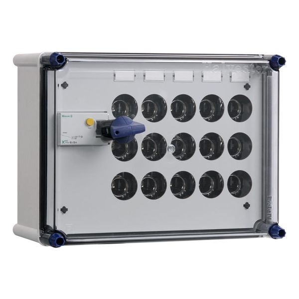 Power enclosure RCCB 63A 300mA + 5x25A+busbar image 4