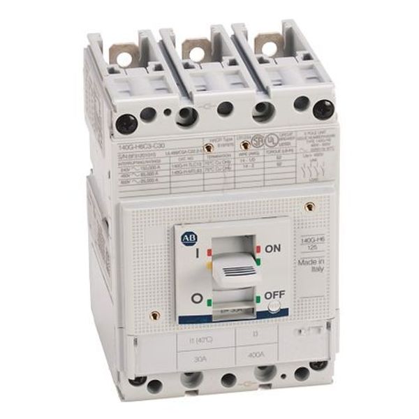 Allen-Bradley 140G-H6I3-C60 140G - Molded Case Circuit Breaker, H frame, 65 kA Interrupt Rating, LSIG (electronic), 3 Poles, Rated Current 60 A image 1