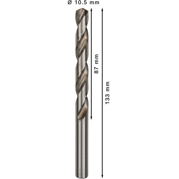 Metal drill bits HSS-G, DIN 338 10,5 x 87 x 133 mm 5 pcs. image 1
