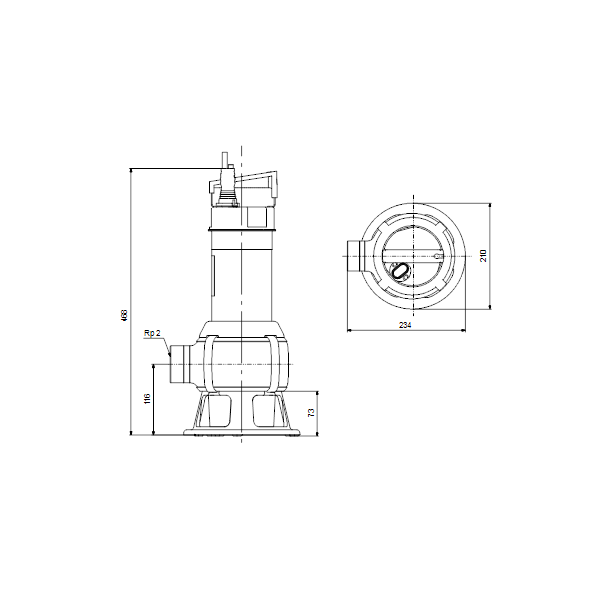 Submersible wastewater pump Unilift AP35B.50.08.1V 1x230V 10m and plug image 3