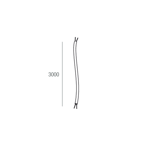 CAVO ALIMENTAZIONE L=3000 2X1 BIANCO image 1
