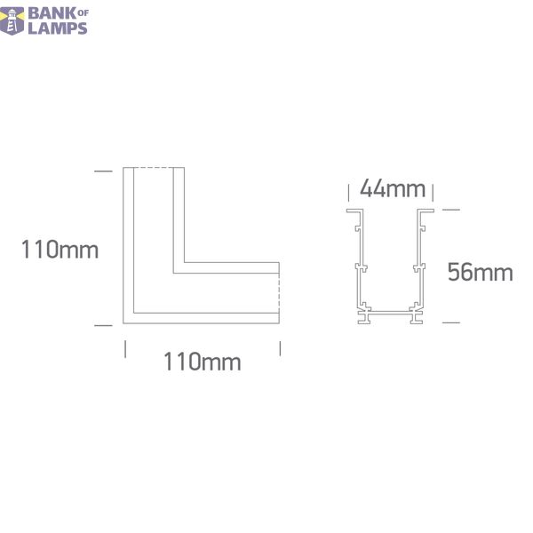 WHITE RECESSED CORNER WALL TO WALL (IN) FOR 42001RB/42002RB image 2