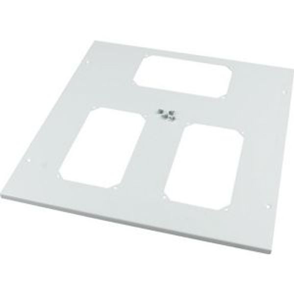 XSPTF1006-XF Top plate, F3A-flanges XF, for, WxD=1000x600mm, IP55, grey image 2